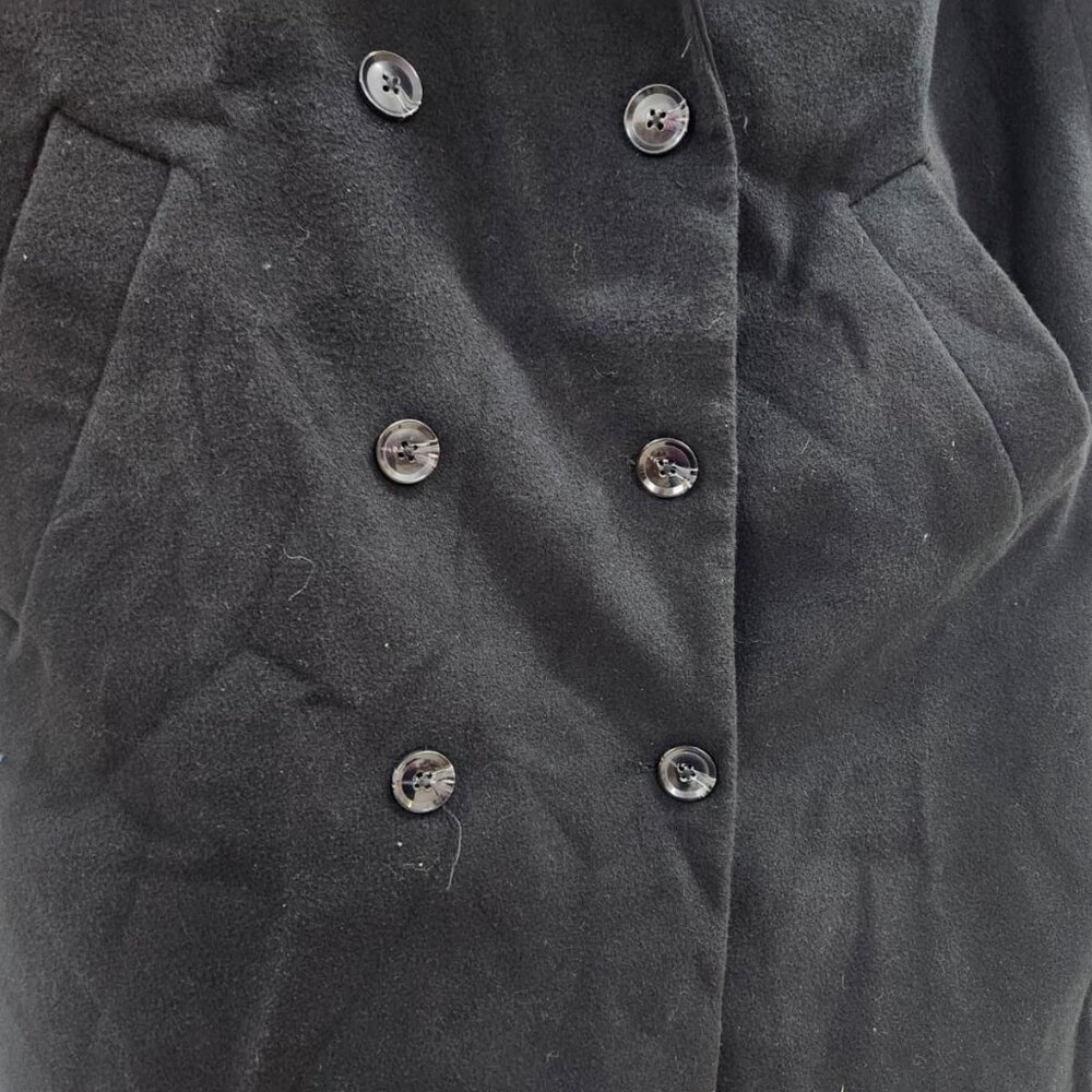 NWT Future Collective Black‎ Double-Breasted Long Coat Size M - Picture 6 of 14